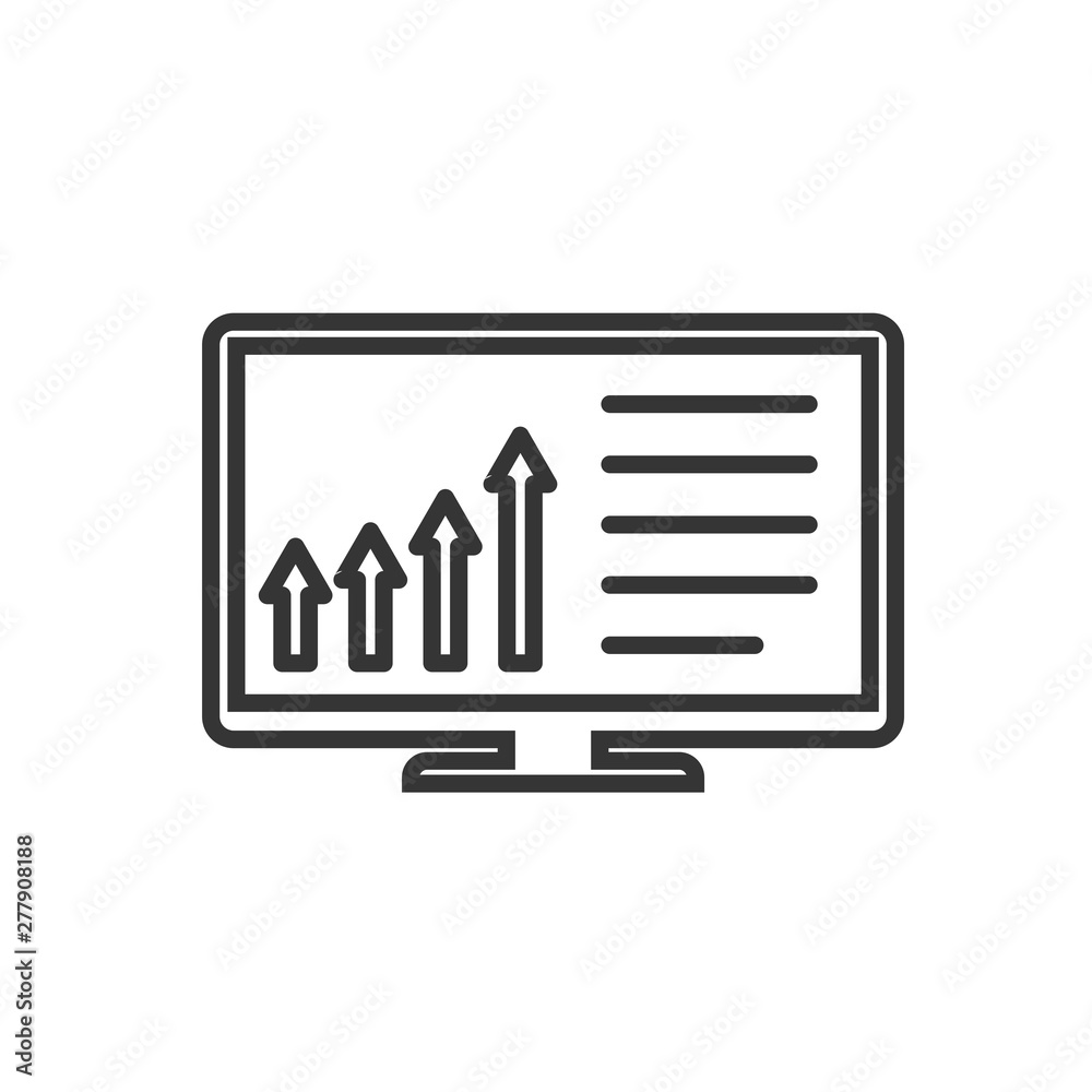 Project dashboard linear icon template color editable. dashboard in monitor computer symbol vector sign isolated on white background. Simple logo vector illustration for graphic and web design. Project dashboard linear icon template color editable. dashboard in monitor computer symbol vector sign isolated on white background. Simple logo vector illustration for graphic and web design.