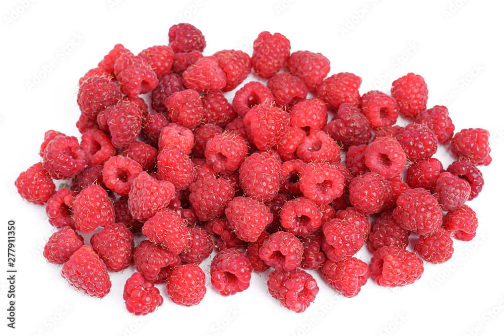 raspberries on a white isolated background raspberries on a white isolated background