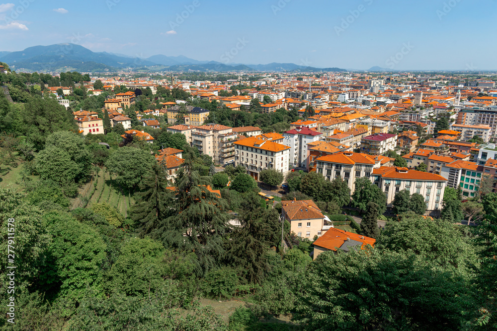 Bergamo, Italy. Beautiful summer cityscape