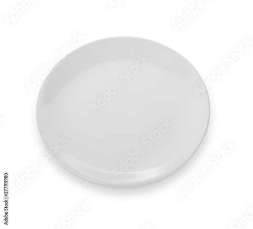 white plate empty isolated on white background