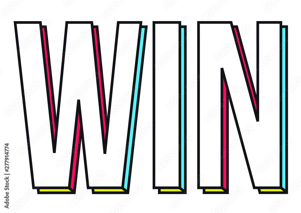 WIN primary colours 3d shadow
