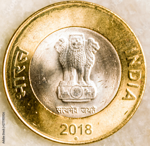 10 rupee indian currency coin photo