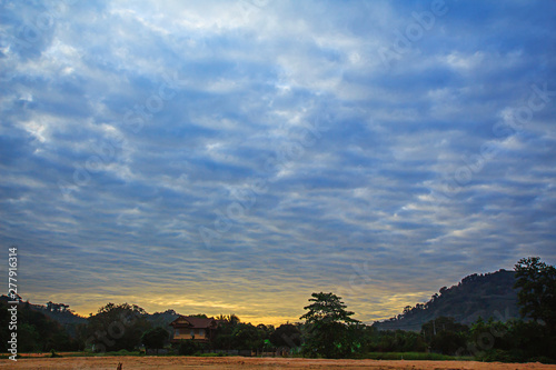 Background sky in the morning,Bright in Phuket Thailand