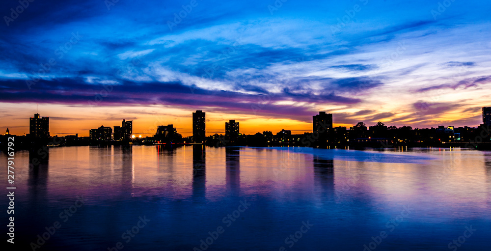 Boston, Massachussetts on Charles River at sunset Boston, Massachussetts on Charles River at sunset