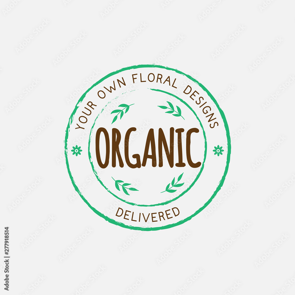 Organic Logo Emblem Design Symbol