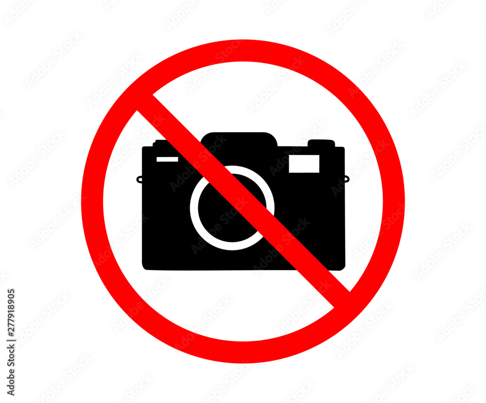 No photo camera vector sign isolated on white background. vector illustration. No photo camera vector sign isolated on white background. vector illustration.