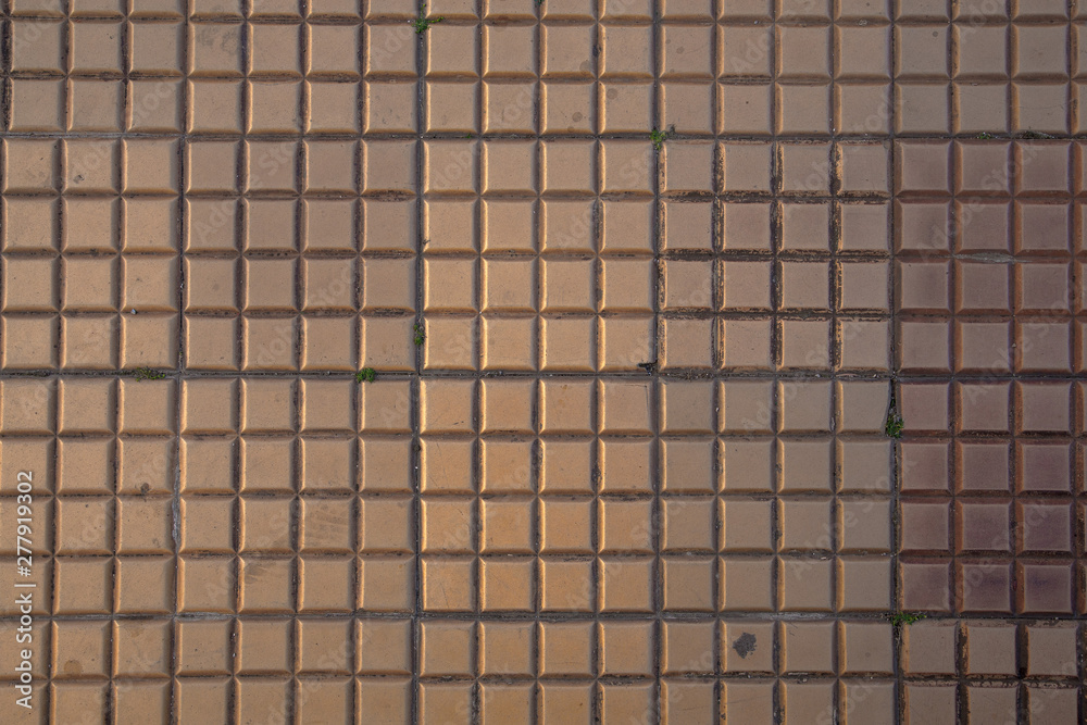 Background of orange clay floor tiles in square shape Background of orange clay floor tiles in square shape
