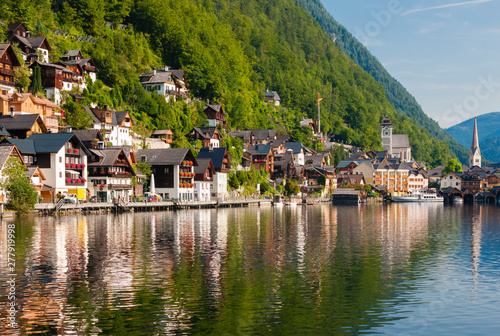 Hallstatt, mountain village in Austrian Alps, Austria