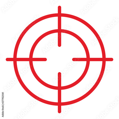 Rotes Fadenkreuz / Vektor, freigestellt