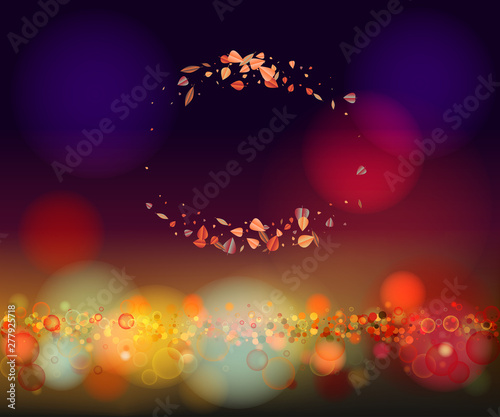 Fall Sale seasonal web banner with rainy bokeh