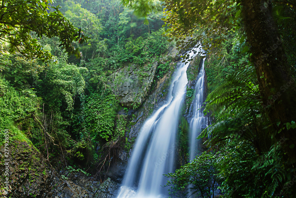 Tam nang waterfall ,in the forest tropical zone ,national park Takua pa Phang Nga Thailand Tam nang waterfall ,in the forest tropical zone ,national park Takua pa Phang Nga Thailand