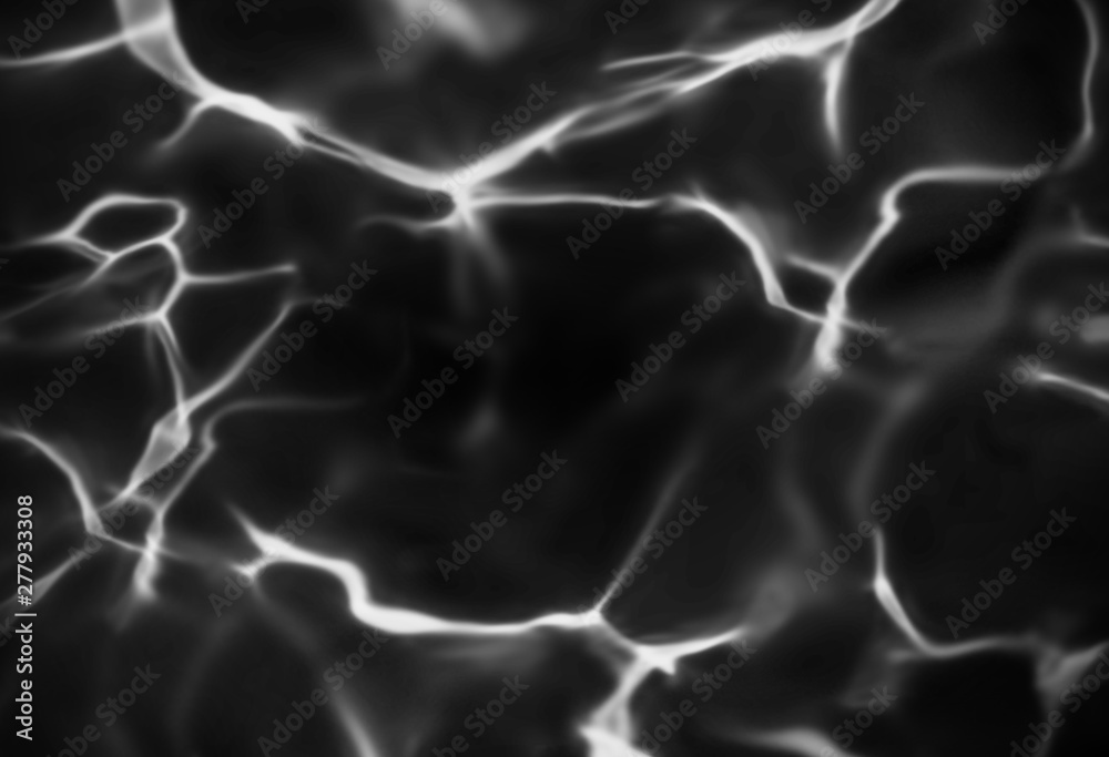 White lightning on dark black background