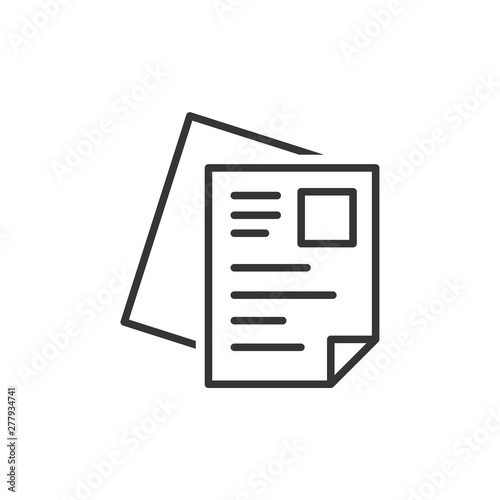 Document like auditing. Scrutiny, annual verification, info. flat style quality sign or success proven symbol vector sign isolated on white background illustration for graphic and web design. © Frog_Ground