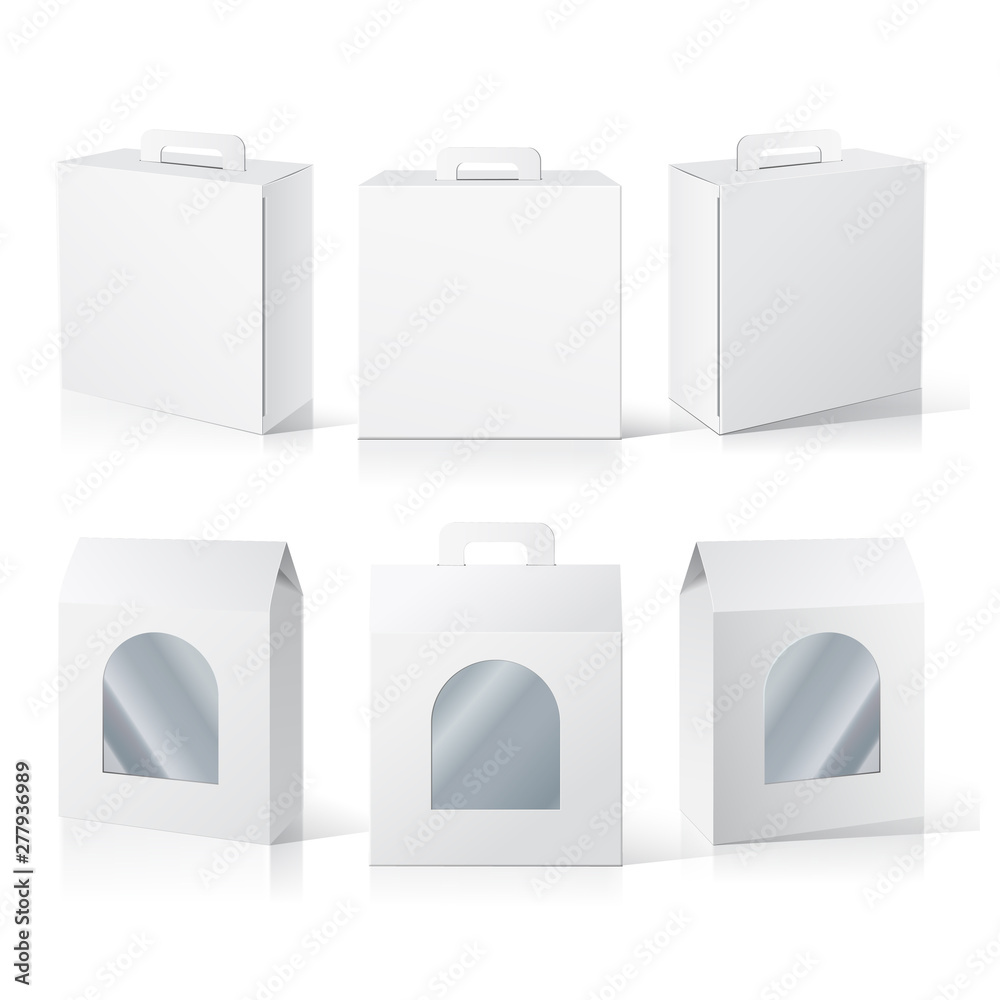 Carton Or Plastic Blank Package Box with a transparent plastic window. Illustration Isolated On White Background. Ready For Your Design. Product Packing Vector. Carton Or Plastic Blank Package Box with a transparent plastic window. Illustration Isolated On White Background. Ready For Your Design. Product Packing Vector.