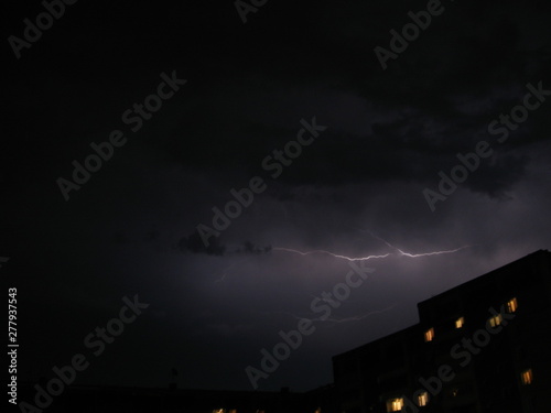 Lightning view from home window