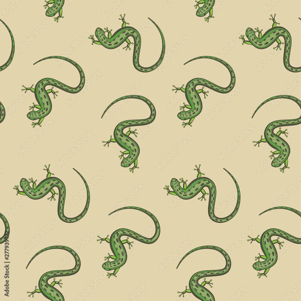 Seamless pattern with lizards Seamless pattern with lizards