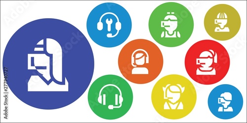 telemarketing icon set