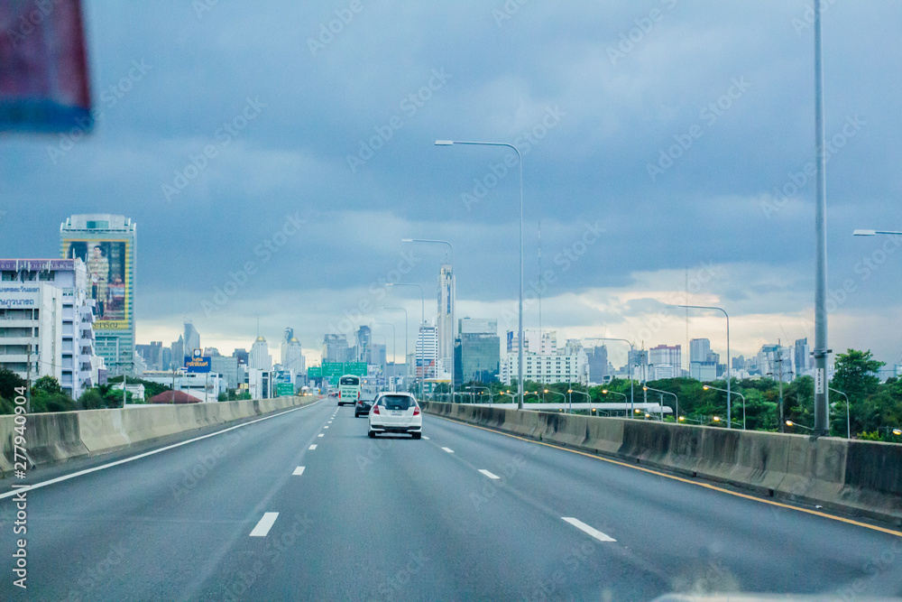 Road on the Expressway, Bangkok Thailand June 2018