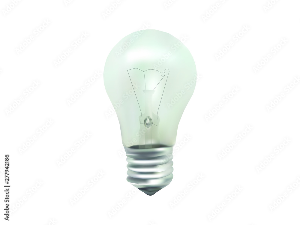 EPS 10 vector. Realistic light bulb made with gradient mesh. EPS 10 vector. Realistic light bulb made with gradient mesh.