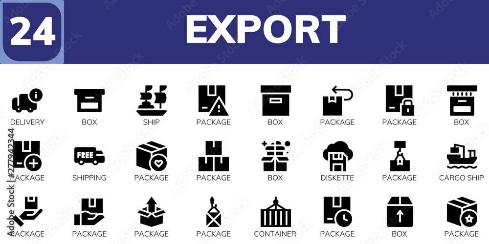 export icon set export icon set