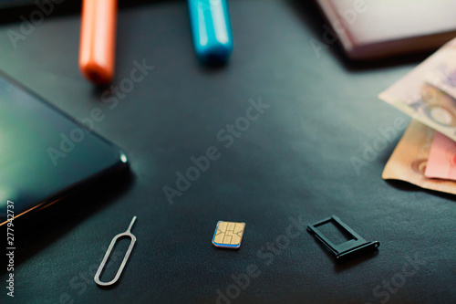 Concept stores sell Nano SIM card in the store to buy customers, office equipment.
