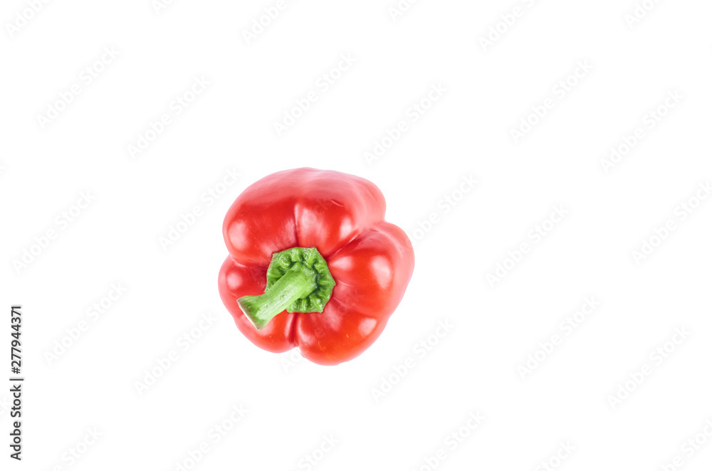 Fresh peppers isolated on white background. The view from the top. Background of organic food. Fresh peppers isolated on white background. The view from the top. Background of organic food.