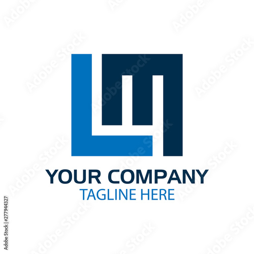 LM logo template, LM letter, flat design. vector