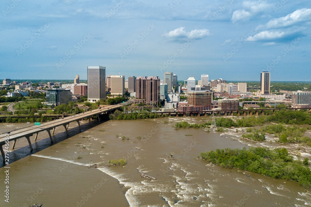 Richmond Virginia Skyline - James River Richmond Virginia Skyline - James River