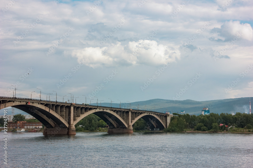 View of the bridge in Krasnoyarsk