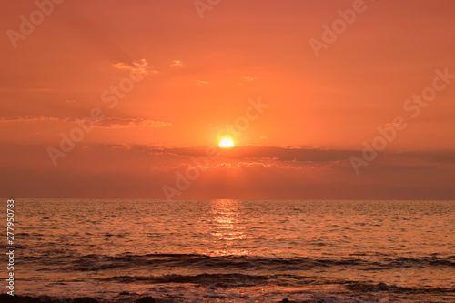 warm , red sunset on the sea © Vladyslava