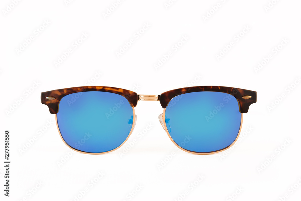 Fototapeta premium Sunglasses, front view isolated on white background