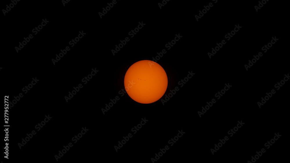 Sunspots on sun right before total solar eclipse Sunspots on sun right before total solar eclipse