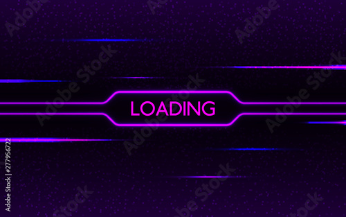 Wall Mural Glitch neon loading