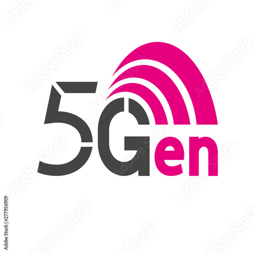 5G network logo. Logo network 5G connection. Wireless network 5th deneration. EPS 10.