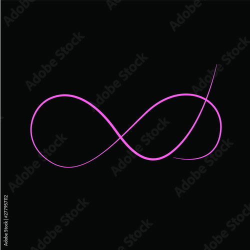 Elegant infinity sign, vector illustration