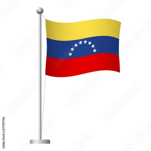 Free Download venezuela flag on pole icon - GFXLoad