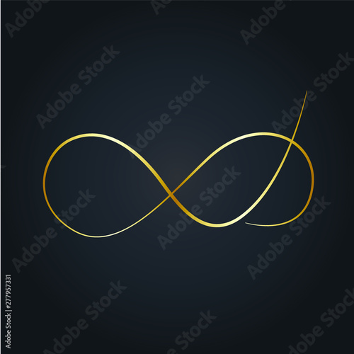 Elegant infinity sign, vector illustration