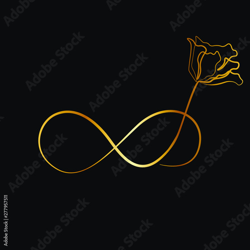 Elegant infinity sign, vector illustration