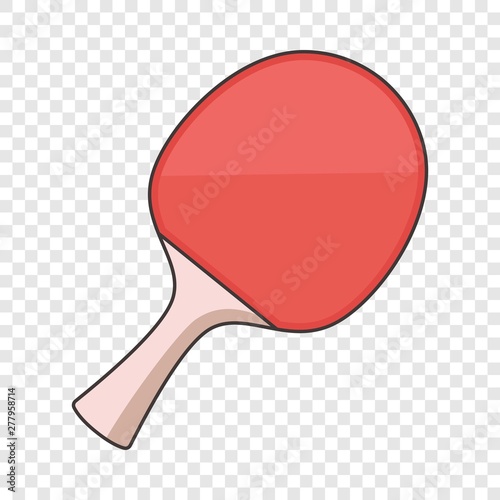 Ping pong paddle icon. Cartoon illustration of ping pong paddle vector icon for web design