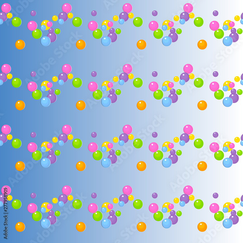  bright multi-colored balloons seamless pattern vector sky background