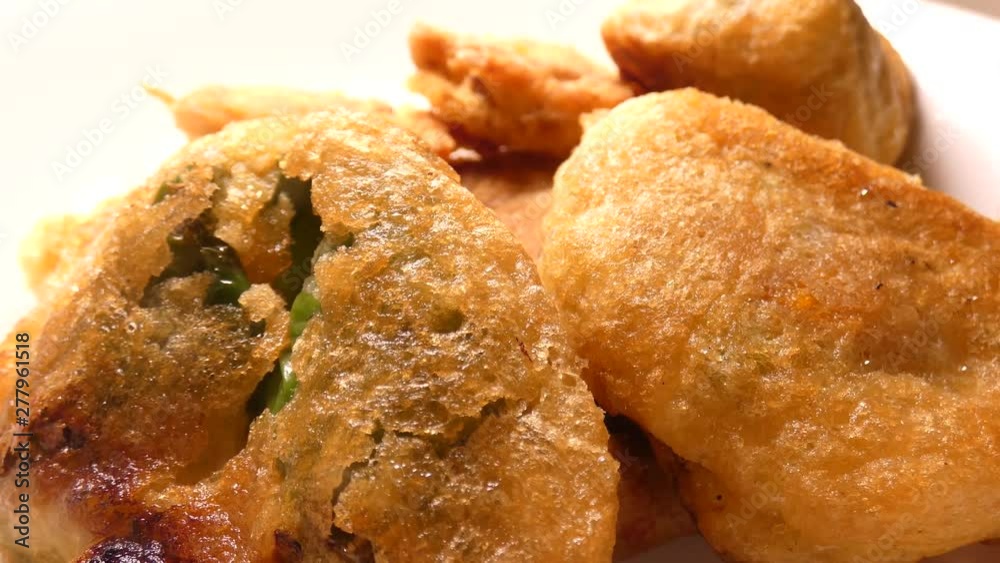 Vegetable croquettes in a very closeup Vegetable croquettes in a very closeup
