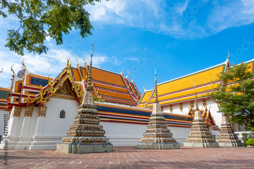 Bangkok  Thailand. 06 22 2019   Wat Pho is the most Famous of Thailand temple for tourists  in Bangkok  Thailand