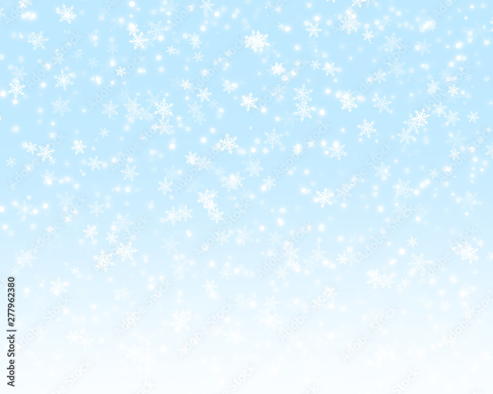 background with beautiful snowflakes for new year and christmas