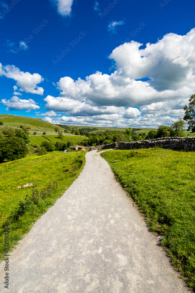 A path to Malham Cove Yorkshire Dales National Park Tourist Attraction, England, UK