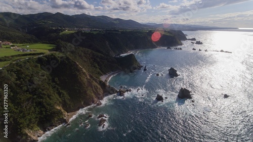 Cliffs with a drone