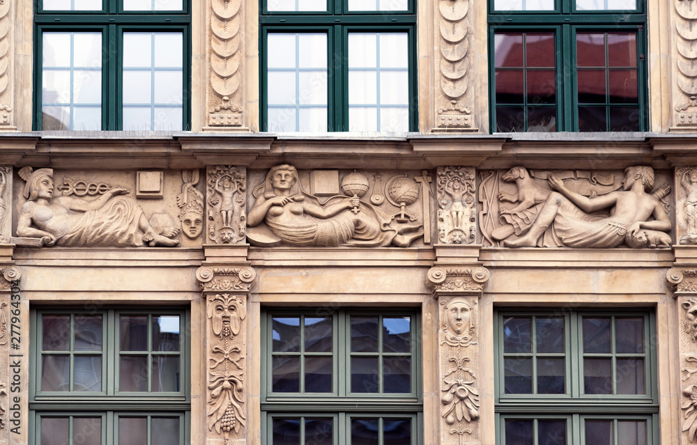 Fototapeta premium Stone bas-reliefs of Gdansk