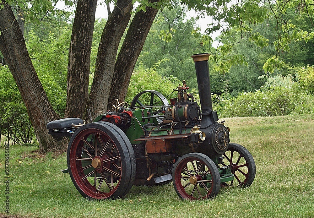 Steam locomotive at hoehenpark Killesberg in Stuttgart in Germany