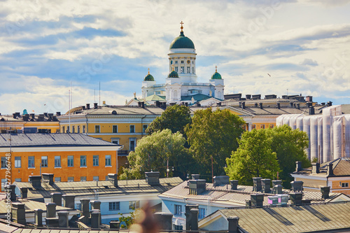 Scenic view to Lutheran Helsinki cathedral