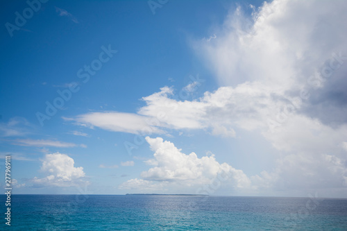 View of Angaur island from Peleliu Island, Palau, Pacific photo