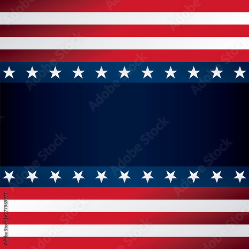 pattern of united state of american flag icons